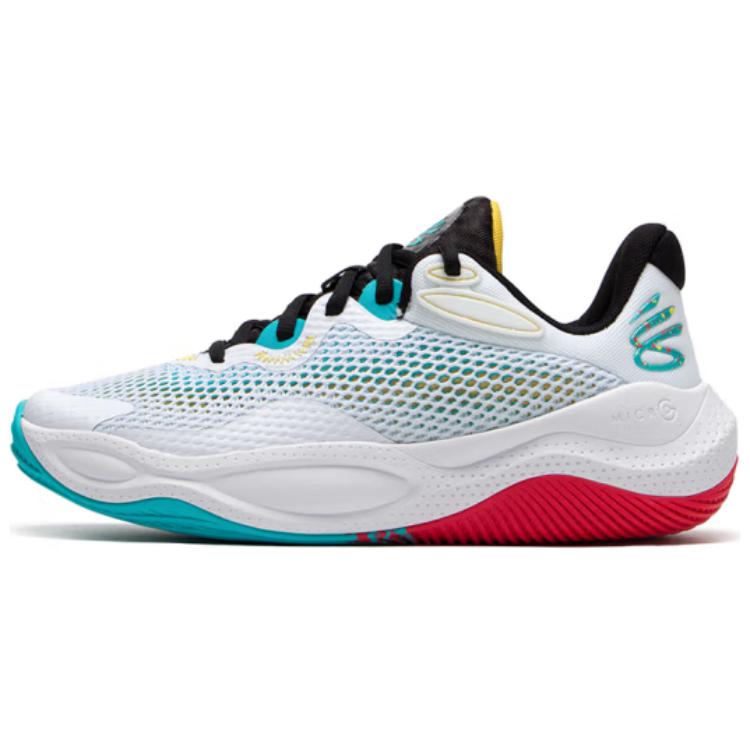 Under Armour Curry Splash 24 AP White Cool Pink Belt Blue Unisex Sneakers 3027262-100