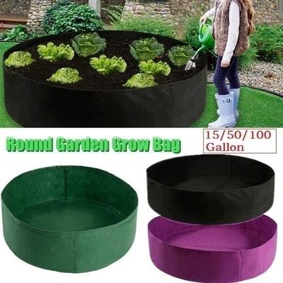 15/50/100 Gallon Plants Growing Bag Raised Plant Bed Garden Flower Planter Elevated Vegetable Box