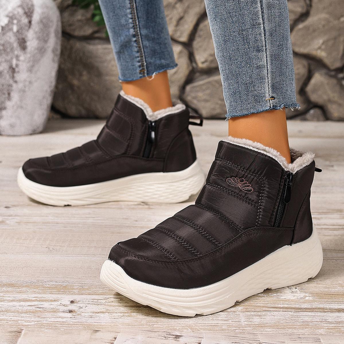 

Женские зимние ботинки большого размера для улицы, теплые спортивные ботинки, толстая подошва, утепленные утолщенные хлопковые ботинки, обувь для походов на открытом воздухе, обувь для холодной зимы 43