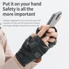 Half Fingers Heating Gloves 3 Levels Temp Cordless Rechargeable USB Heated Half Gloves L Size Left Hand