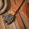 A casual and retro belt, a waist accessory for Western-style clothing, metal buckle, PU belt, suitable for both men and women