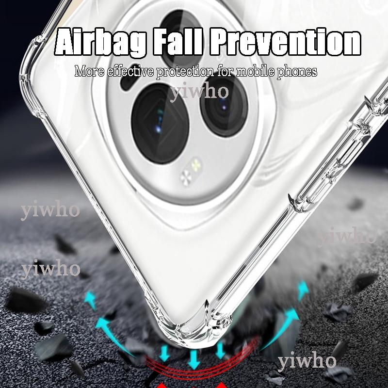 Wstrząsoodporne Przezroczyste Etui dla Honor Magic6 Pro 6.8" Miękkie Silikonowe Przezroczyste Tylne Pokrowce dla Telefonu Honor Magic 6 Ochrona Aparatu