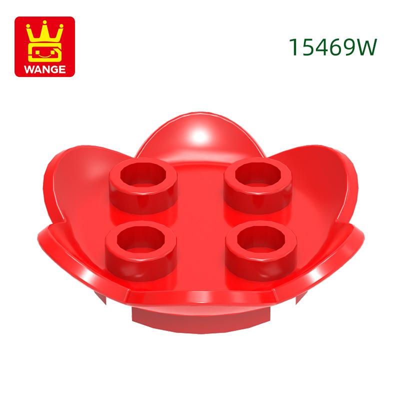 Non-Toxic 129Pcs/Lot 15469W Plant Leaves 2 X 2 With 6 Petals Building Block Moc Accessories Compatible With Brick Diy Children Toys