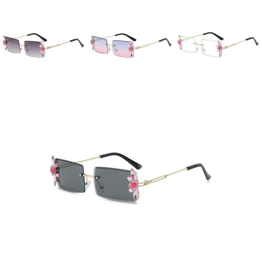 Elegant 2022 Gradient Sunglasses With Diamond Inlaid Gold Frame For Women