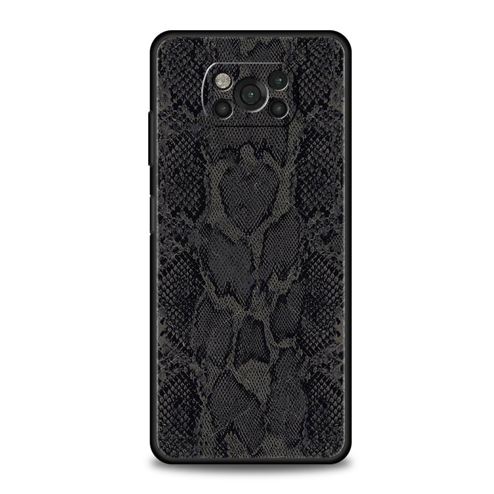 Pretty Luxury Snake Skin Phone Case For For Xiaomi Poco X6 X5 Pro X4 X3 NFC F5 Pro F4 F3 GT M5 M4 Pro 5G M3 C51 C50 C55 Cover