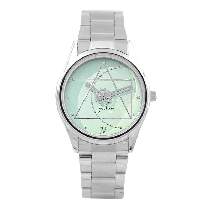 

Модные легкие роскошные кварцевые часы студенческого круглого дизайна со стальным ремешком повседневные темпераментные часы для женщин