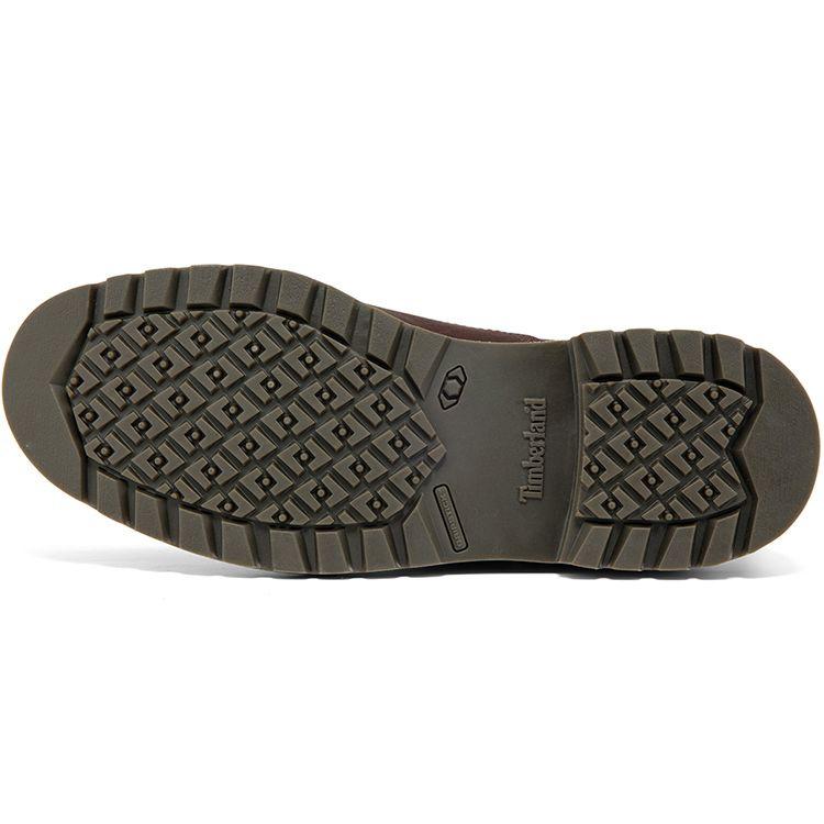 Timberland Botas casuales impermeables para exteriores Larchmont hasta el tobillo con absorción de impactos, duraderas y que aumentan la altura para hombre, color marrón oscuro A44MGW