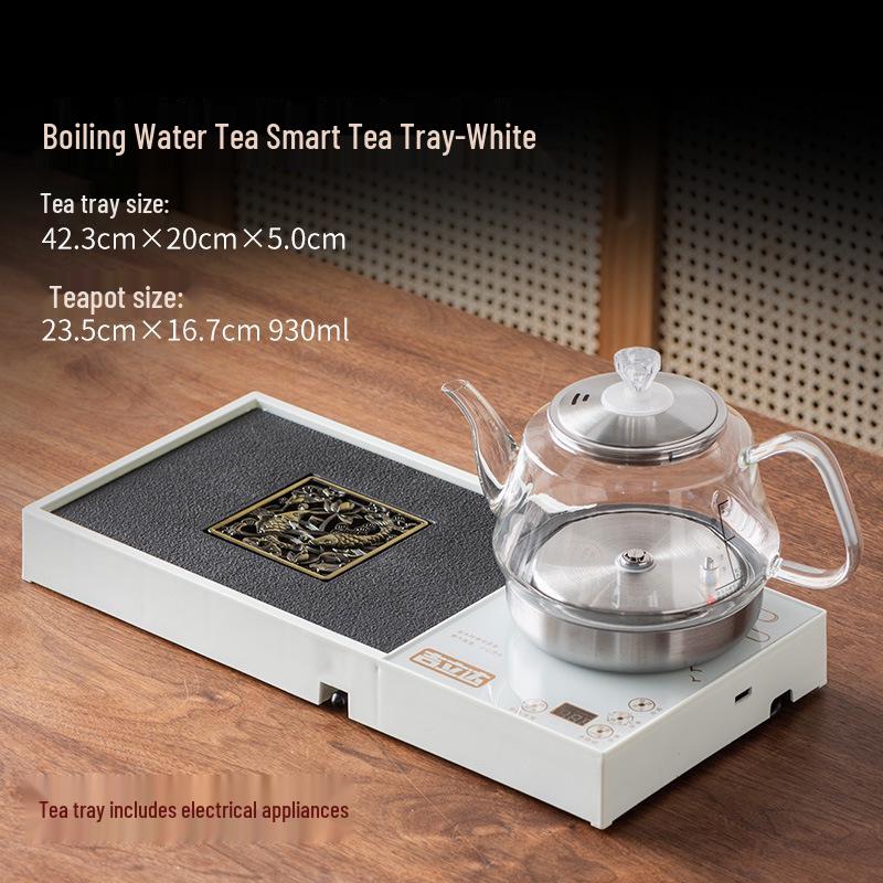 Automatic Tea Set with Induction Cooker & Tray - Kung Fu Style for Home Living Room