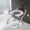 Foldable Toilet Seat Strong Bearing Capacity Bedside Commode Elderly Adults