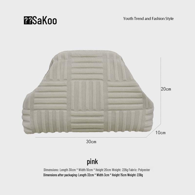 Knitted Cloud Clutch: Popular Woven Textured Makeup Bag