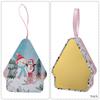 Christmas Tin Box, Metal Cookie Tins With Lids, Xmas Card Tin Box, Candy Storage Containers House Shaped For Gift Giving Holiday Party Gift Box