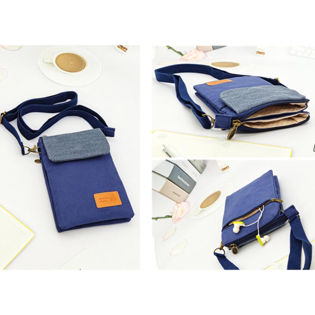 Mini Fabric Crossbody Bag  Color Contrast Cell Phone pouch  Vintage Shoulder Purse For Women Small Crossbody Bag