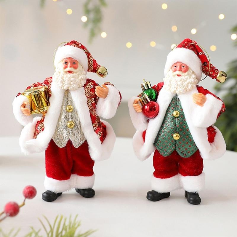 Resin Santa Tabletop Figurine Ornament Festival Holiday Homes Office Decoration For Mantels Or Dining Tabletop