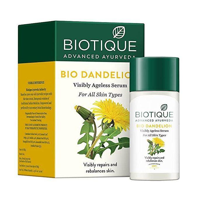 Сыворотка для лица: омолаживающая (40 мл), Bio Dandelion Visibly Ageless Serum, Biotique 9.125