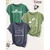 3 Equestrian-themed printed fashion retro-style women's short-sleeve suit Versatile for daily commuting and casual wear in spring and summer T Shirt