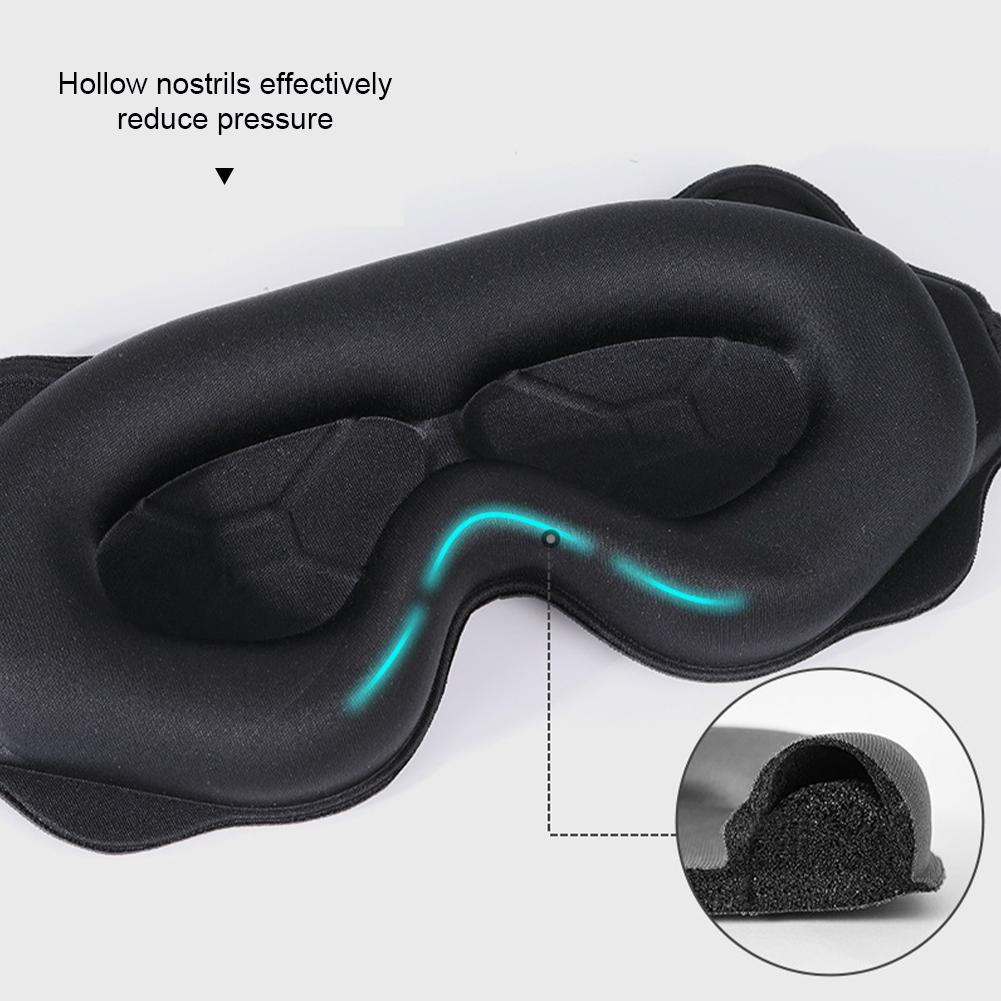 3D Stereoscopic Light Blocking Sleep Eye Mask Breathable Non Pressing Eye Mask for Male and Female Students Napping Sleep Eye Mask