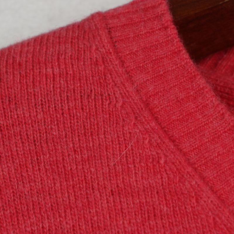 Sunshine House Autumn and Winter New Arrival Domestic Counter Tail Order V Neck Wool Blended Long Sleeves Sweater Knitwear Base