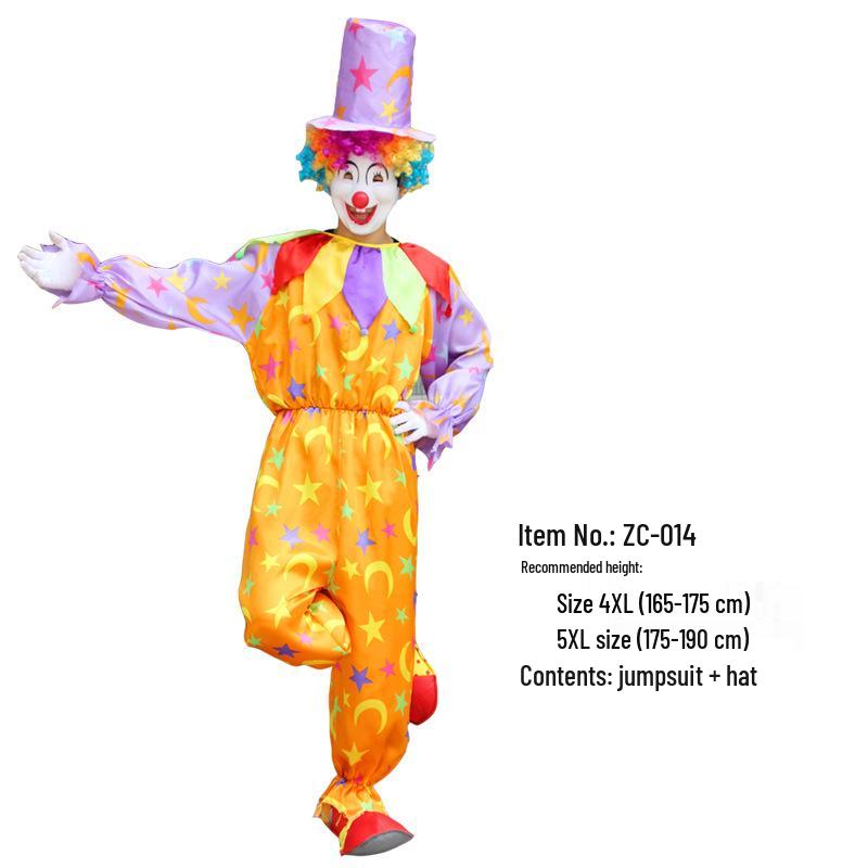 Adult Clown Cosplay Costume for Parties and Masquerades – Includes Clothes and Accessories