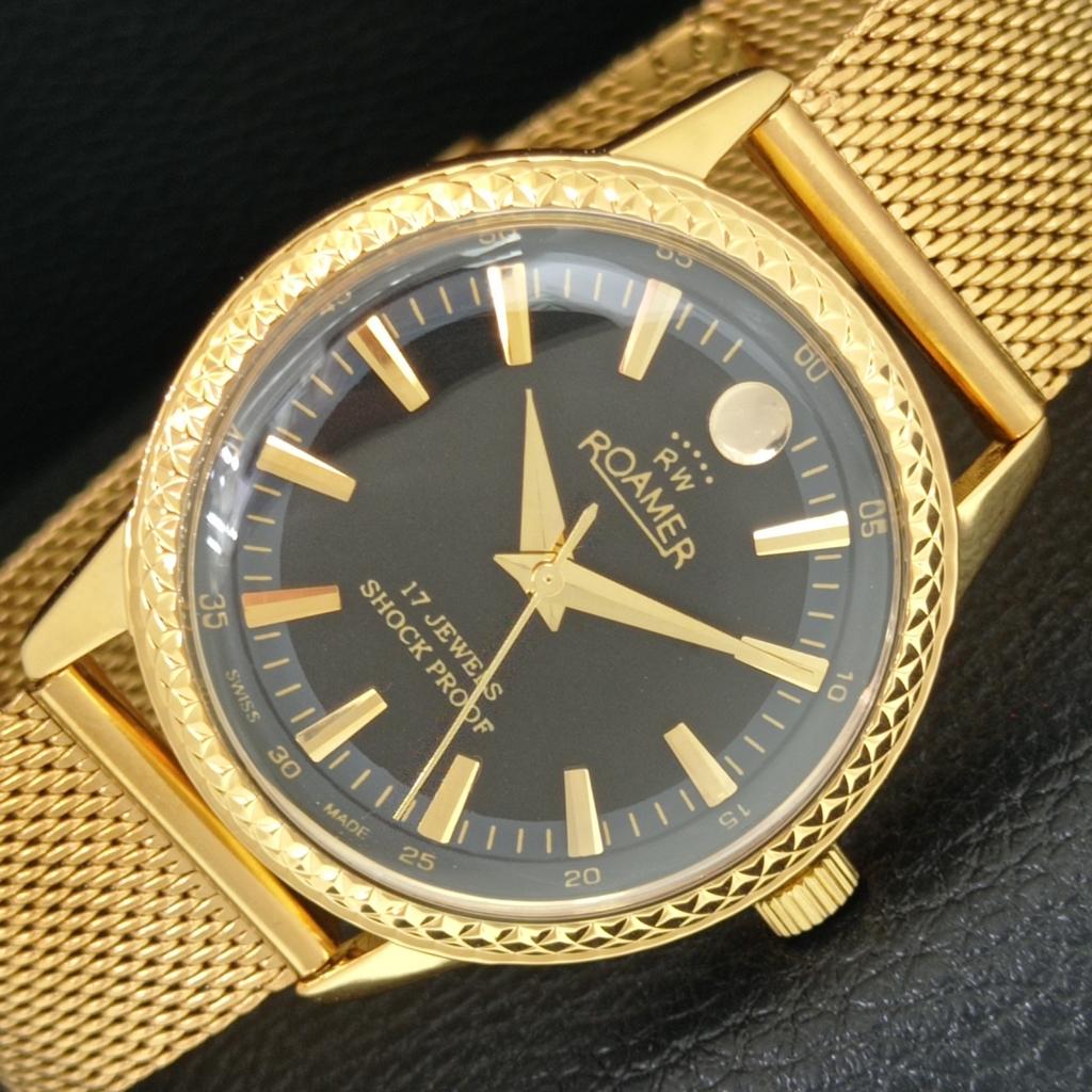 

HAND-WINDING VINTAGE SWISS MENS REFURBISHED BLACK COLOR DIAL WATCH a707345-1