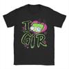 Funny Invaders Zims GIR T Shirt Men's Cotton Short Sleeve  Crewneck Summer Clothes