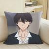 Anime Dakaretai Otoko Takato Saijou Square Sofa Pillow Cover Solid Color Living Room Home Decor Cushion Case