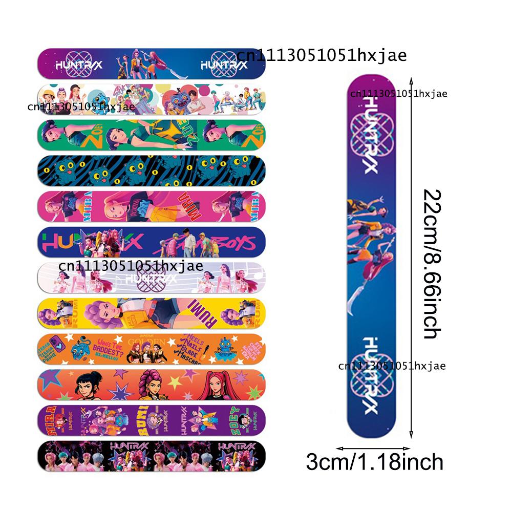 Kpop Demon Hunters Theme Slap Bracelets Set Wristband Toys Set for Kids Birthday Party Favors Pinata Fillers Goodie Bag Gifts