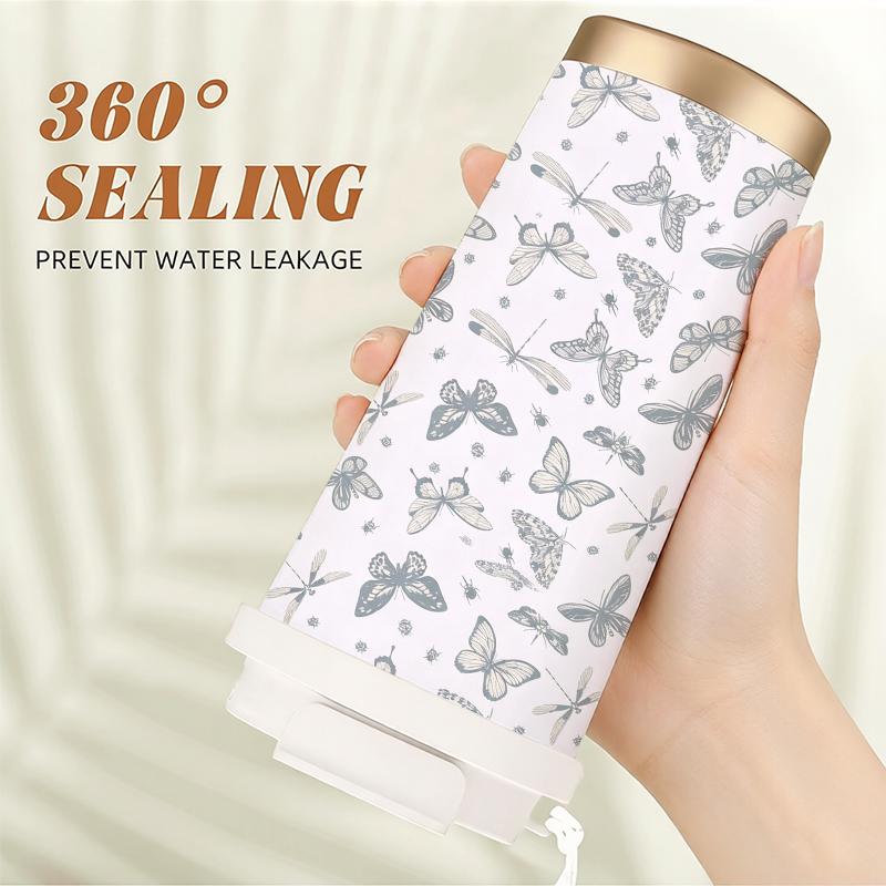 Coffee Mug 532ml Vintage Bug Element Lanyard Insulated Cup Leakproof Hand Cup Hot Cold Cup Gift Cup Beach Cup
