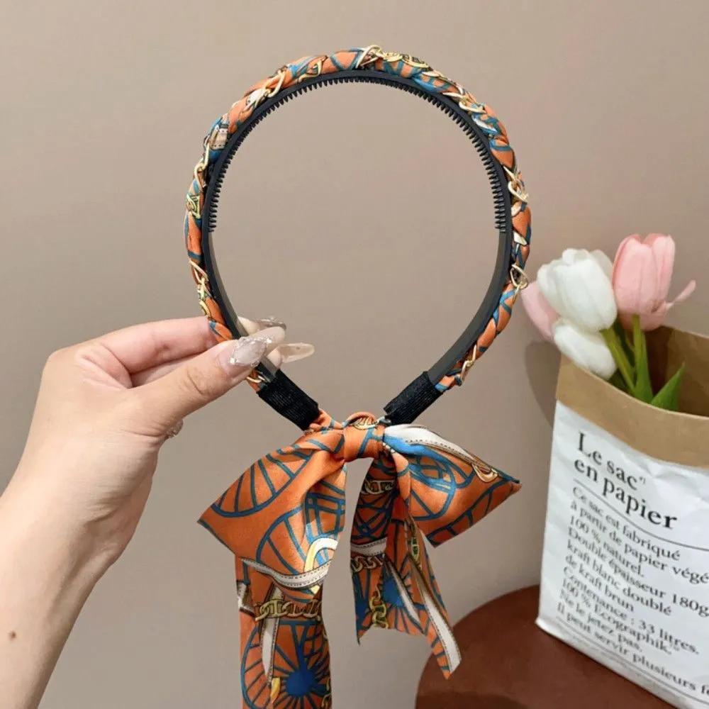 Braided headband, scarf, hair headband Blue