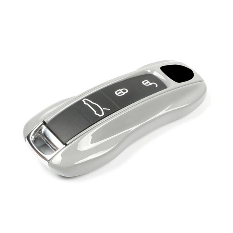 3 Piece ABS Key Fob Cover Set For 911 Vehicles Shockproof Protection Enhancing Grip Lightweight Design Easy Installation