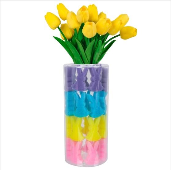 Easter Bunny With Tulips High Elastic Sponge Stamping Flower Arrangement PU Sponge