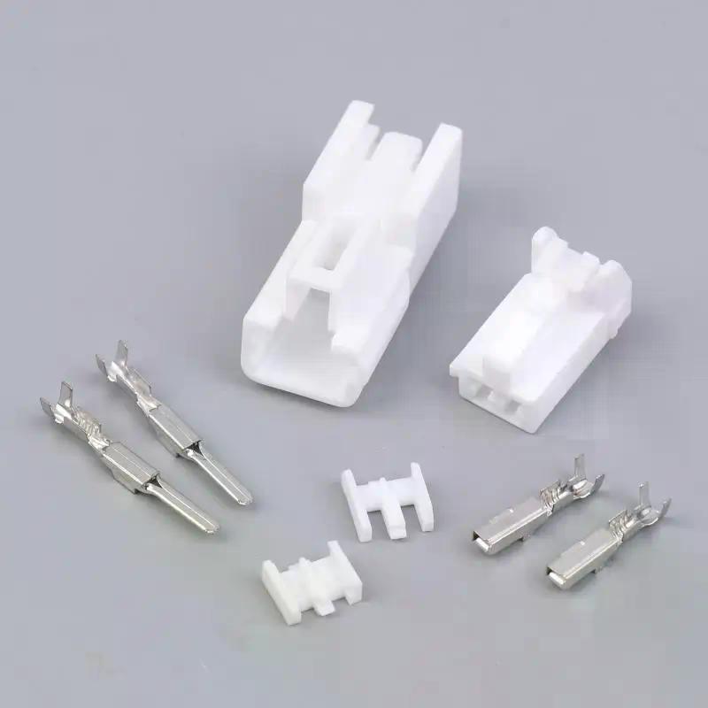 1 Set 2 Pin Electric Ventilation Seat Connector Motor Anti-Theft Device Window White Male Female Plug DJ7026A-2.2-11/21