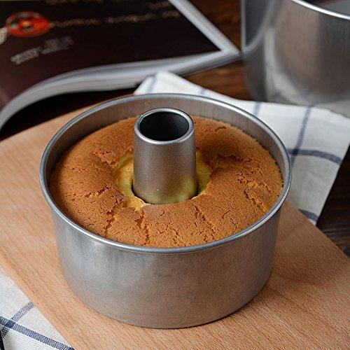 Tiger Crown Silver Cake Pan, 140 x 70mm, 14cm Chiffon Cake Pan, Steel with Aluminum Plated, Removable Bottom, 1273