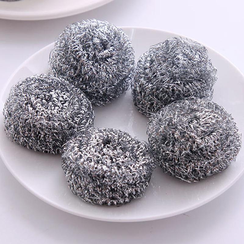 5/10/20Pcs Stainless Steel Cleaning Ball Brushes Household Cleaning Tool Cleaning Balls Kitchen Utensils High Quality Tools