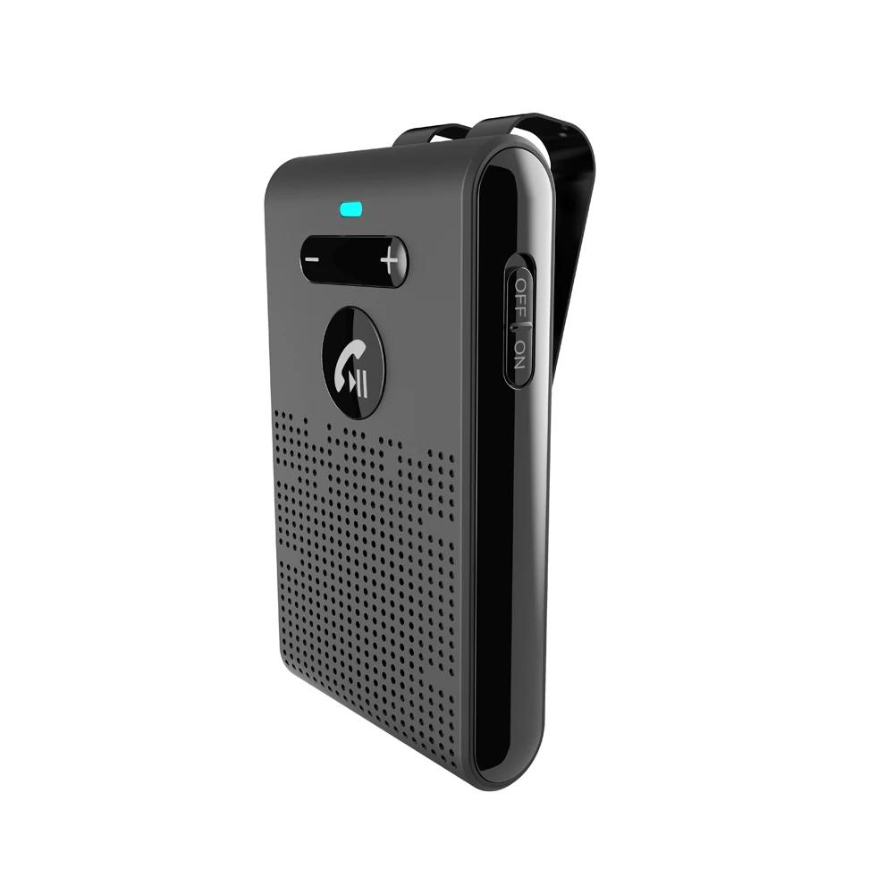 Bluetooth Speaker Car Kit Sun Visor Clip Wireless Handsfree Audio Receiver Speakerphone Loud Music Player Dual Microphone