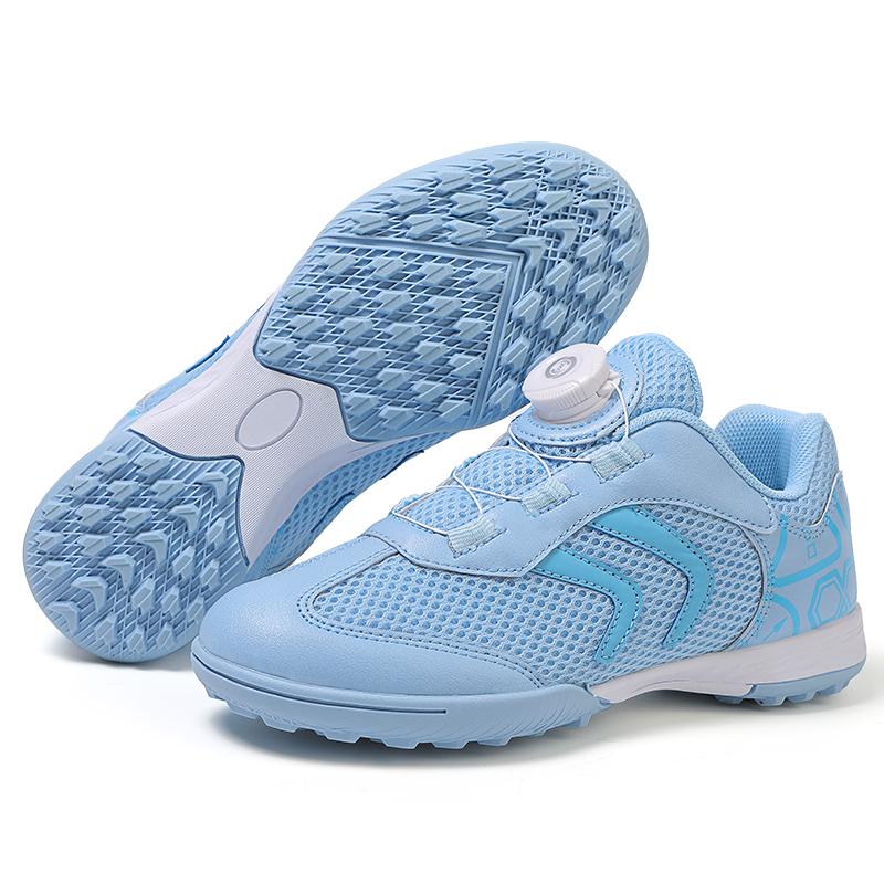 

Childrens Soccer Shoes Original Society Football Boot Design Non-slip Fast Soccer Tennis Kids Football Shoes for Boy and Girl EU38 светло-синий