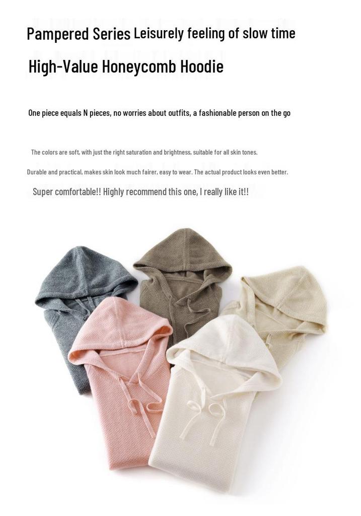 2026 Le Ka Sha Women's Long Sleeve Cashmere Knit Hoodie Sweater, Slim Fit Versatile Base Layer Pullover