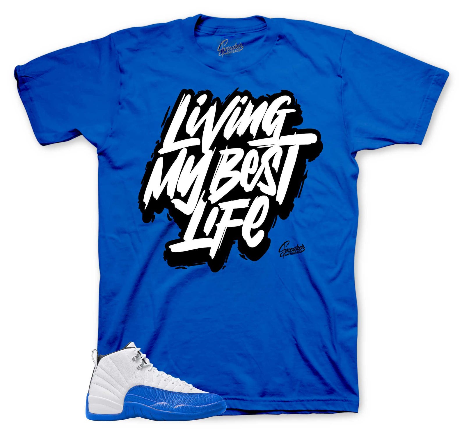 Living My Best Life Shirt - To Match Retro 12 Blueberry AJ12 Game Royal S