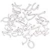 26Pcs DIY Letter Pendant HandMade Necklace Bracelets Jewelry Crafts Accessories(Stainless Steel Color 26Pcs Bag )