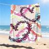 1pc Heart Pattern Print Outdoor Blanket, Lightweight Polyester,