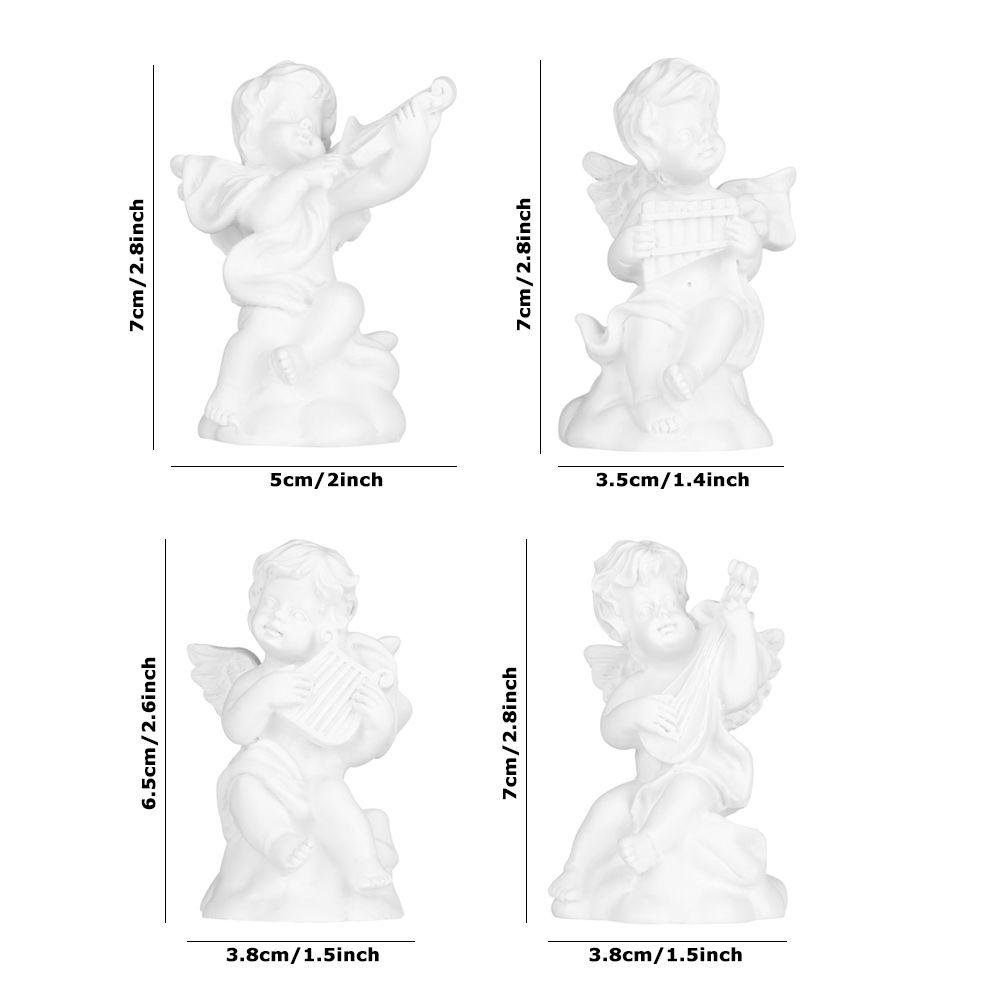 Nordic Style Resin Angel Gypsum Portraits Mini Cupid Figurines Plaster Sculpture Greek Mythology Statue Desktop Ornament Crafts