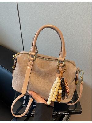 2025 Retro Deerskin Suede Women's Shoulder Crossbody Handbag - Autumn Trend