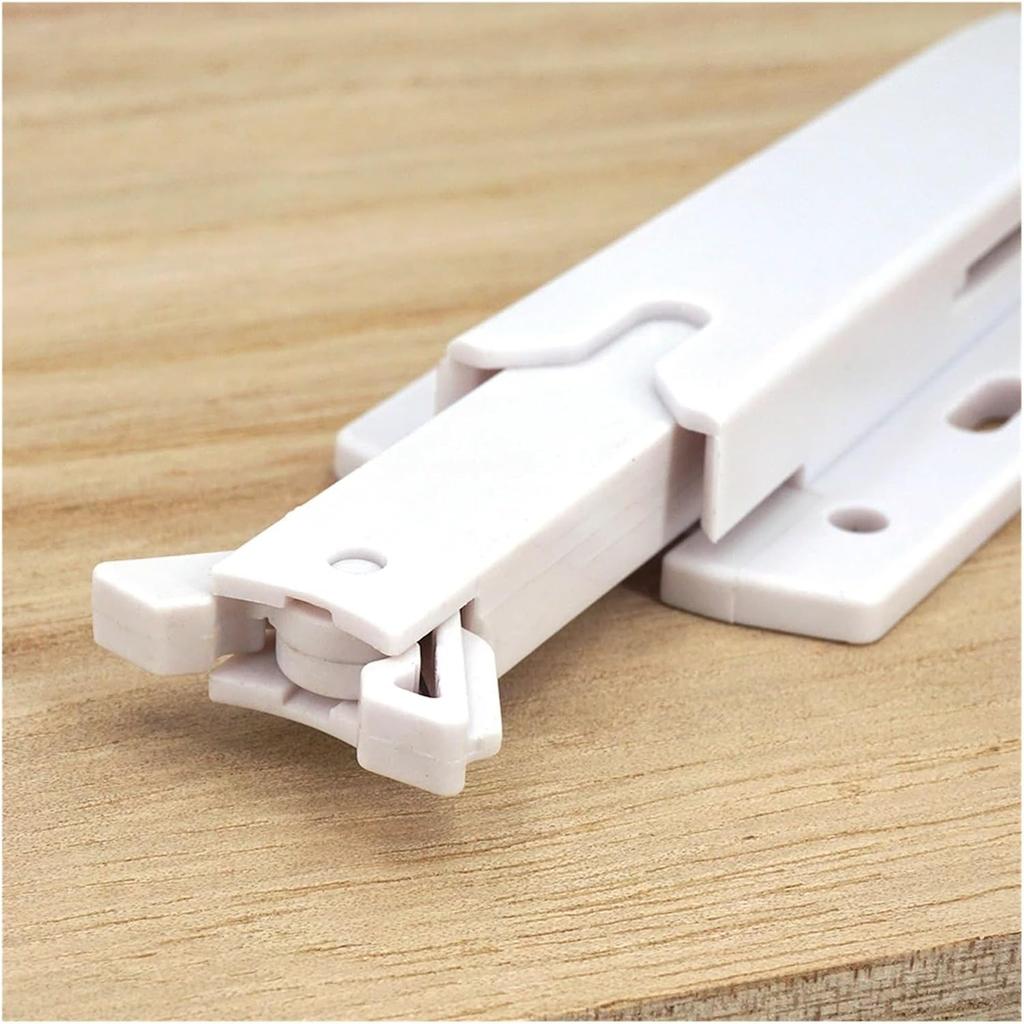 4/2/1 Sets Non-Magnetic Touch Latch Large Size Catch Cabinet Door Push to Open Furniture Cupboard Wardrobe Accessory(1 Set Black)