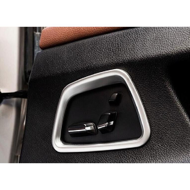 Cover Trim Car Inner Seat Adjust Frame For BMW 5 Series 2011-17 Silver Titanium