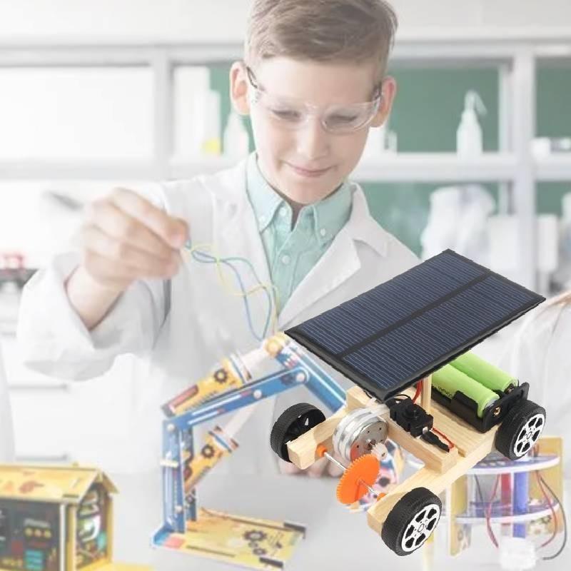 Elementary School Diy Science Solar-powered Electric Car Stem Educational Model