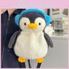 Backpack Penguin Plush With Earphones For Casual Outings With Design Breathable
