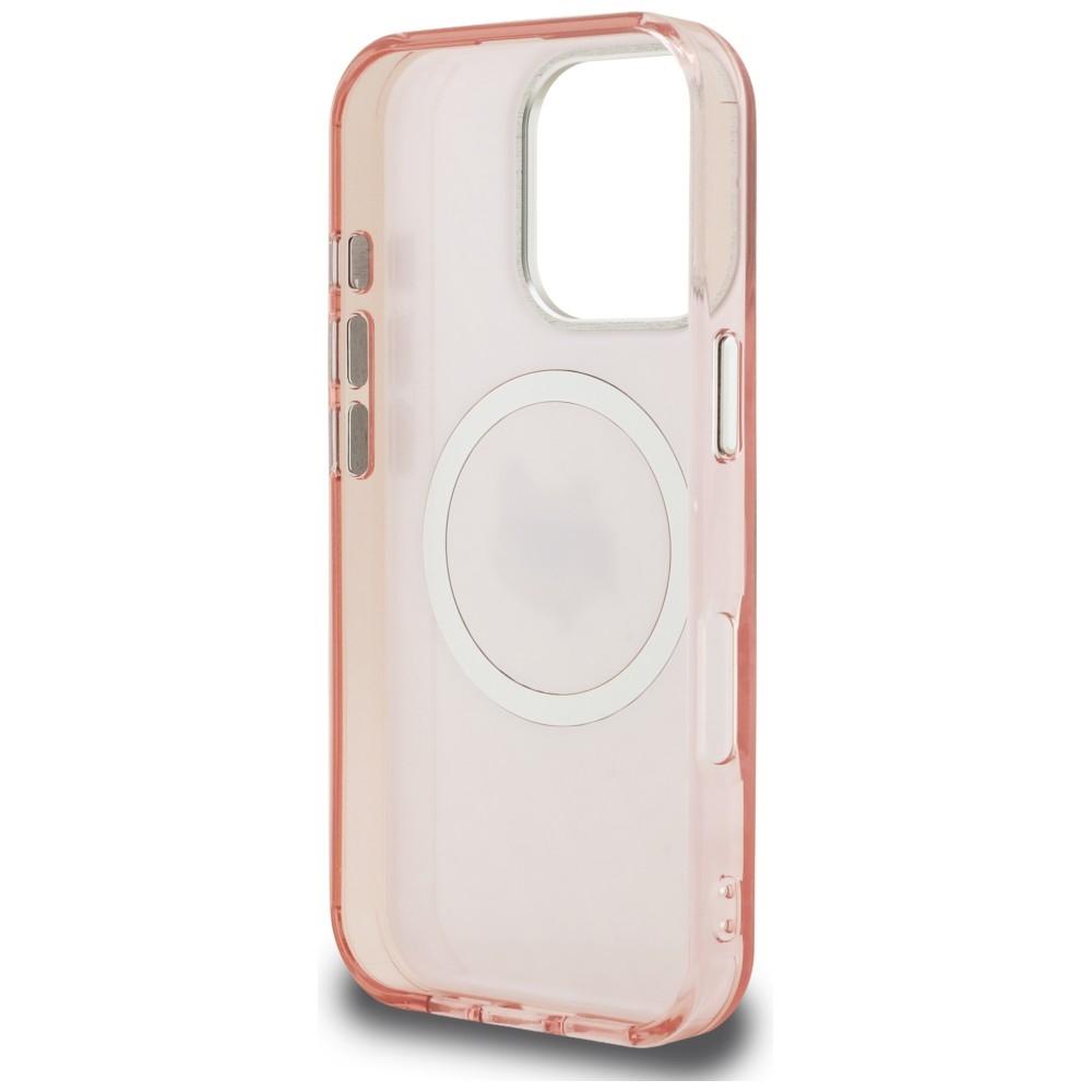 Karl Lagerfeld IML Choupette Head Logo MagSafe Case for iPhone 16 Pro Pink