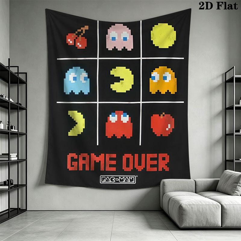 Pac-Man F Wall Hanging Printed Fabric Blanket Decorative Tapestries for Bedroom Living Room Home Decor