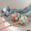 Pet Tassel Wand With Pompom And Bell Cat Teaser Wand Beaded Kitten Teaser Stick Kitten Interactive Toy Colorful Pet Supplies