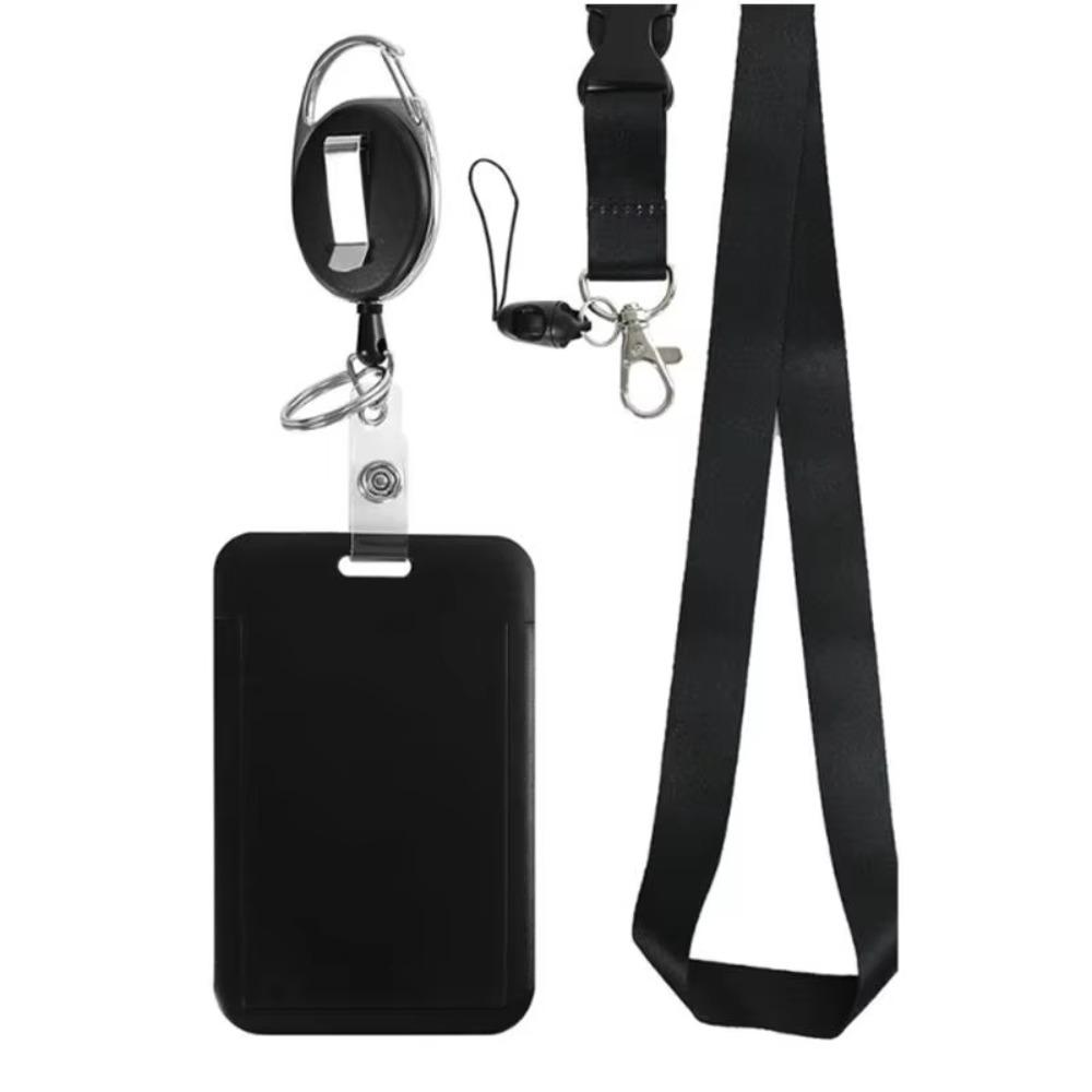 Neck Hanging Retractable ID Badge Holder with Breakaway Lanyard Access Control Set  Office Use