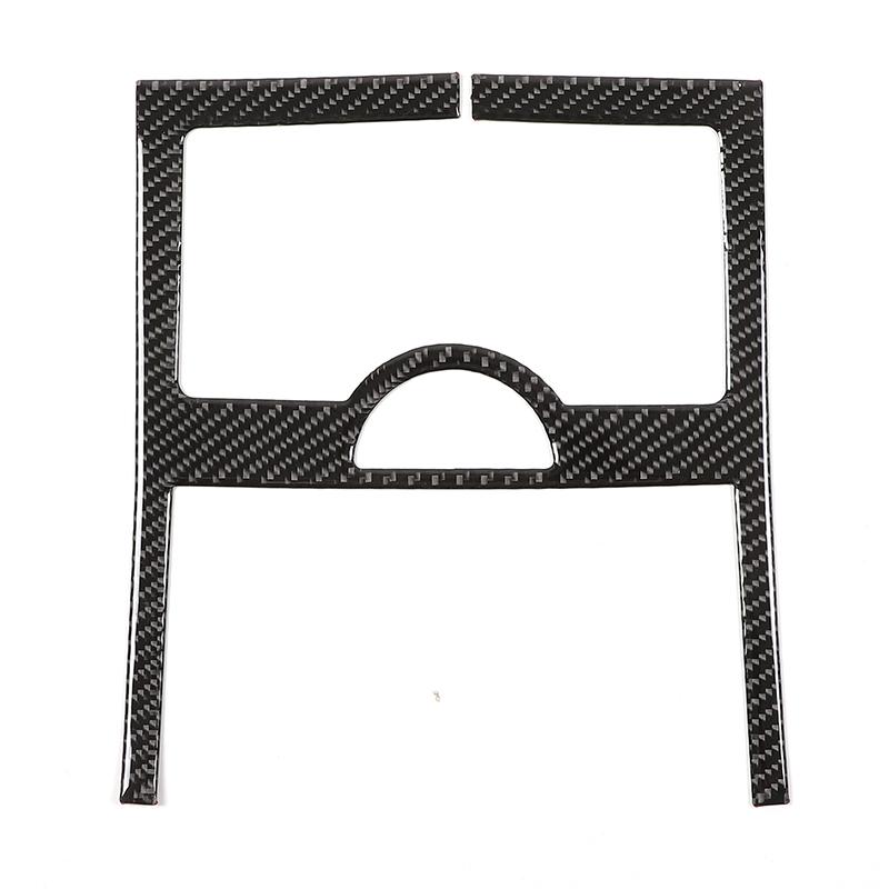 For Kia Soul AM 09-13 Soft Carbon Fiber Car Central Control Assembly Switch Panel Navigation Frame Trims Sticker Car